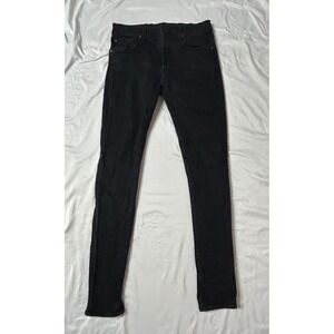 G-Star RAW 3301 Slim Black Denim Jeans Button Fly Mens 32x34 Hip Hop Y2K Street